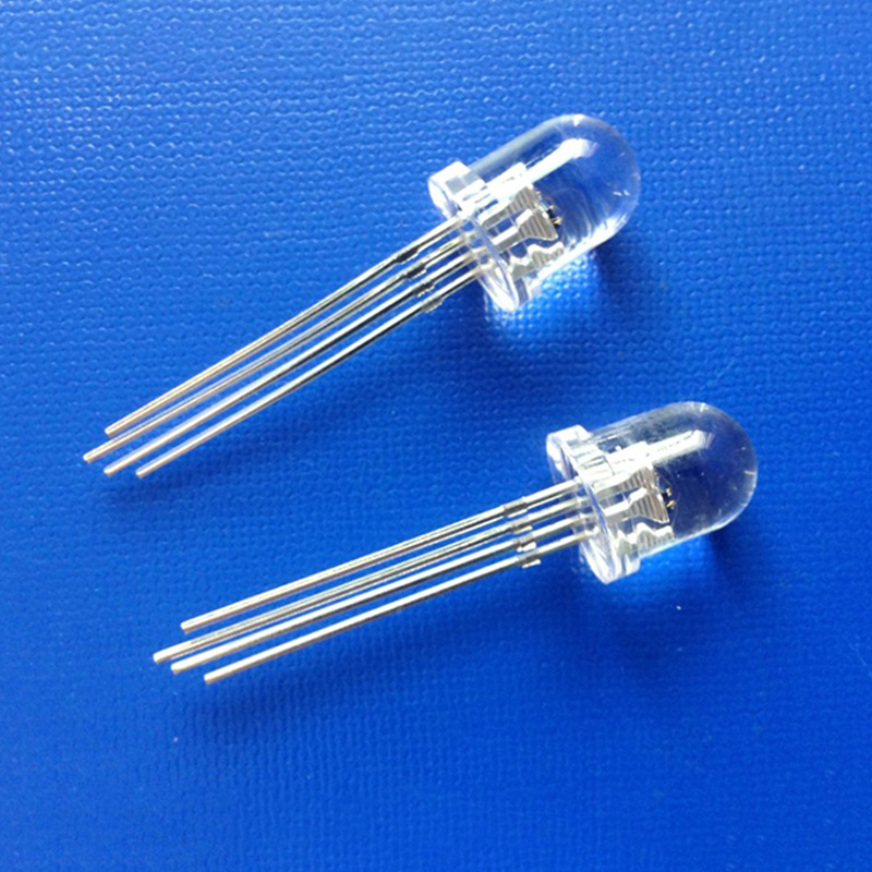 Dip Common Cathode Multi-color Through Hole Round Clear Frost 4 Pin RGB LED Diode 10mm for Display