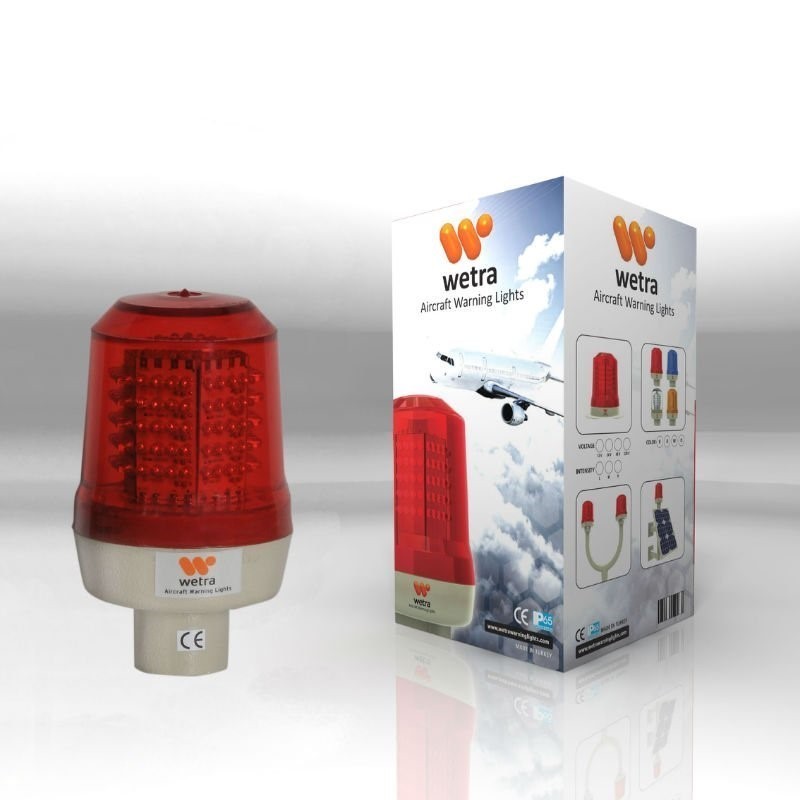 Wetra aircraft Warning Light Red Warning Light Red And Blue LED Warning Light For Crane Bridge Tower Chimney