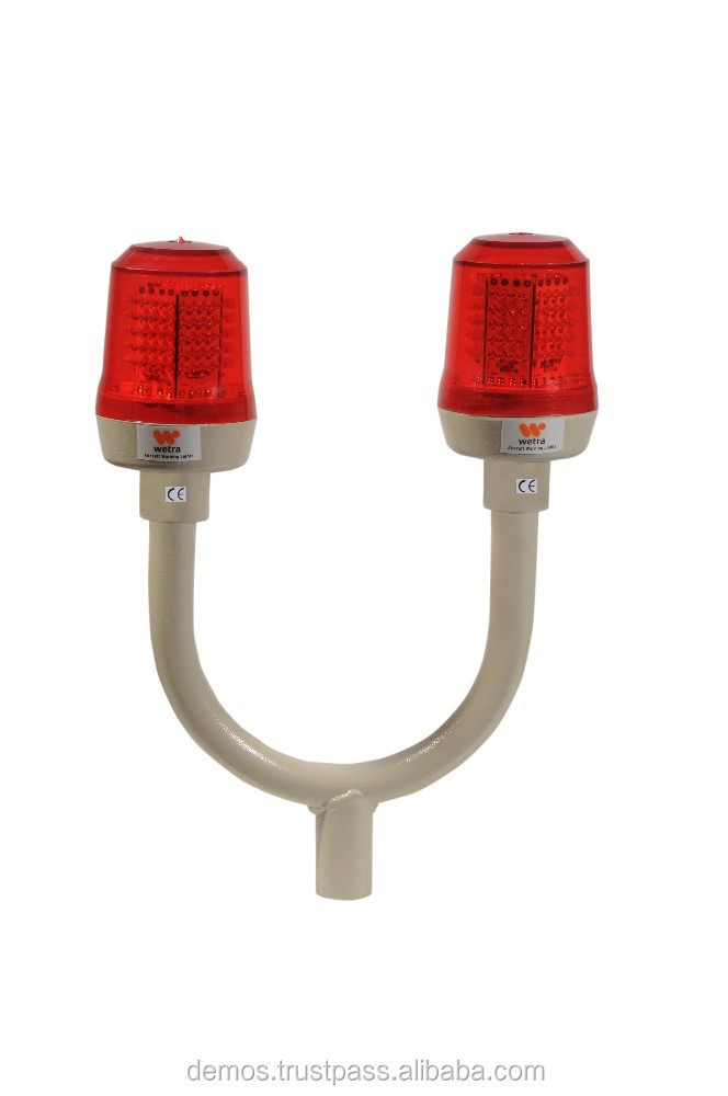 Solar Powered LED Aviation Obstruction Light/ ICAO FAA Type B L810/ Solar aircraft warning lights with photocell