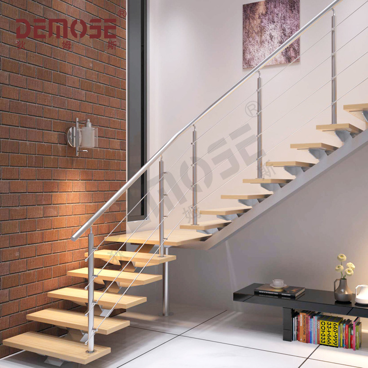 portable folding stairs/basement wood steel staircase design for indoor