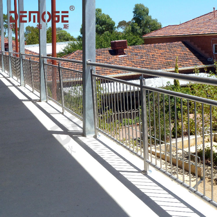 Pipe Midspan Railing metal wire steel railings for outdoor balcony/terrace stainless steel ...