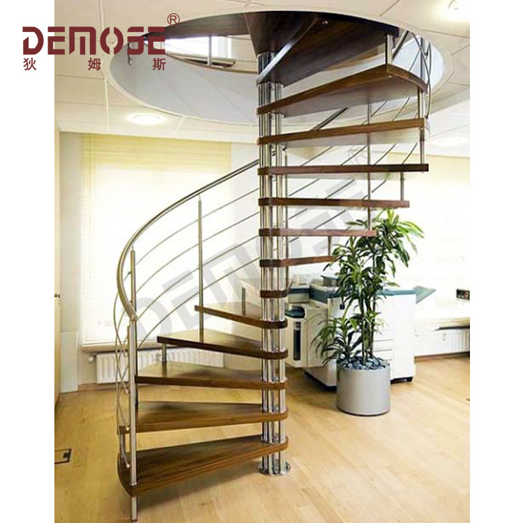 teak wood staircase perforated steel stair case stair wood treads cheap indoor staircase prefabricated escalier