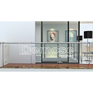 stainless steel glass balustrade/terrace plexiglass railing handrail