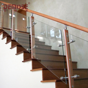 decorative wood post and timber handrails for stairs