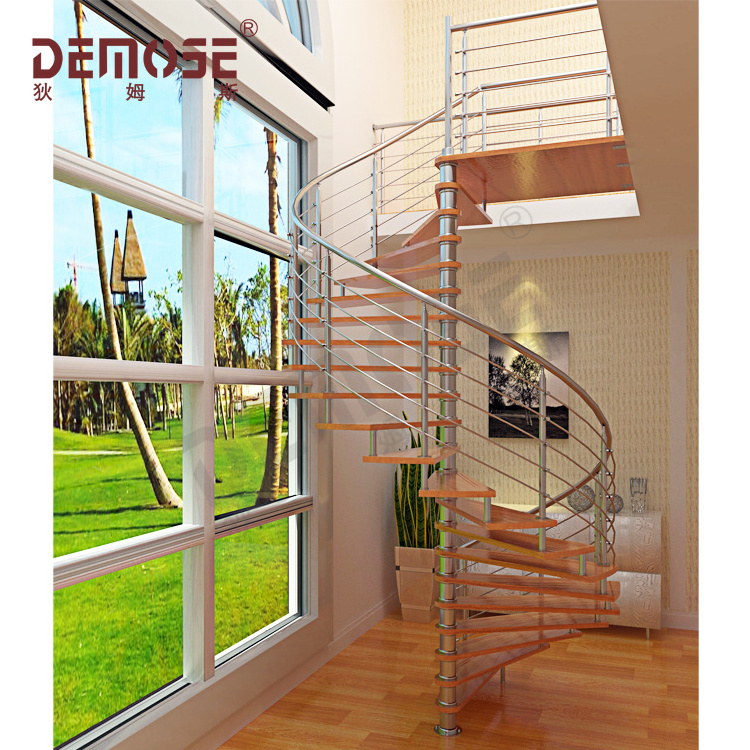 teak wood staircase perforated steel stair case stair wood treads cheap indoor staircase prefabricated escalier