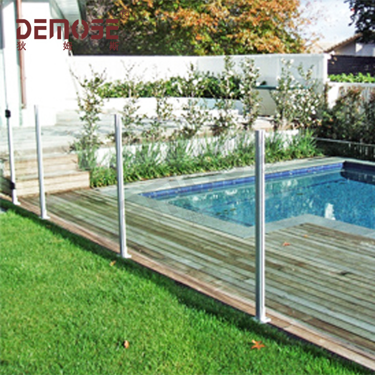 outdoor frosted glass stair railings pillars for swimming pool