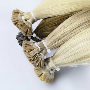 Keratin Flat Tip Hair Extension Cuticle Aligned Remy Russian Human Hair F Tip Hair Extension