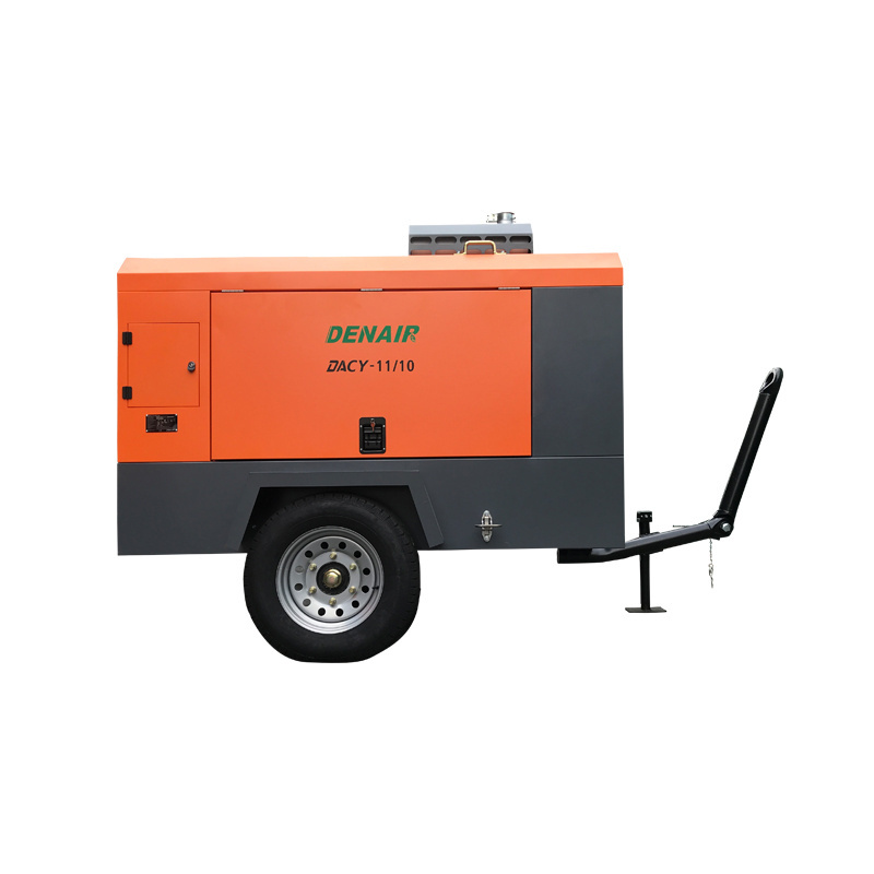 Deanir 7bar 8bar 10bar 25 bar High Pressure Diesel Mobile Portable Screw Air Compressor for Water Well Drilling rig