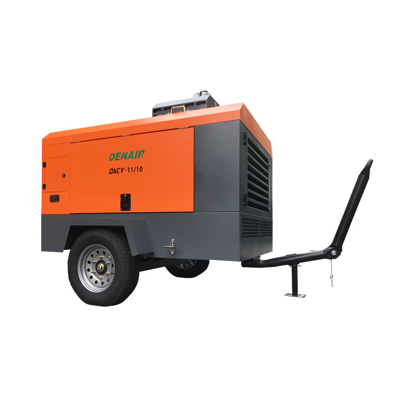 Deanir 7bar 8bar 10bar 25 bar High Pressure Diesel Mobile Portable Screw Air Compressor for Water Well Drilling rig