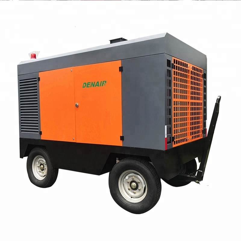 375 CFM Diesel Portable Screw Mining Air Compressor with Jack Hammer