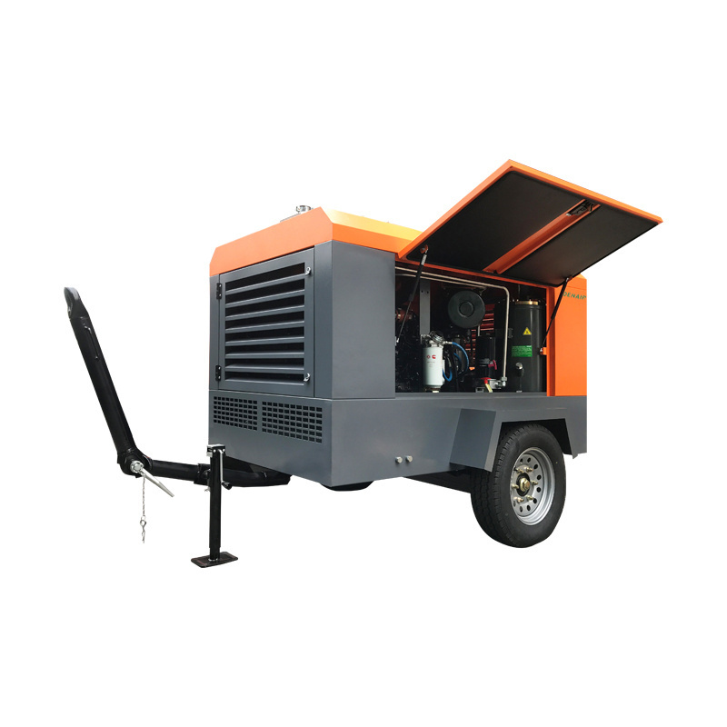 Deanir 7bar 8bar 10bar 25 bar High Pressure Diesel Mobile Portable Screw Air Compressor for Water Well Drilling rig