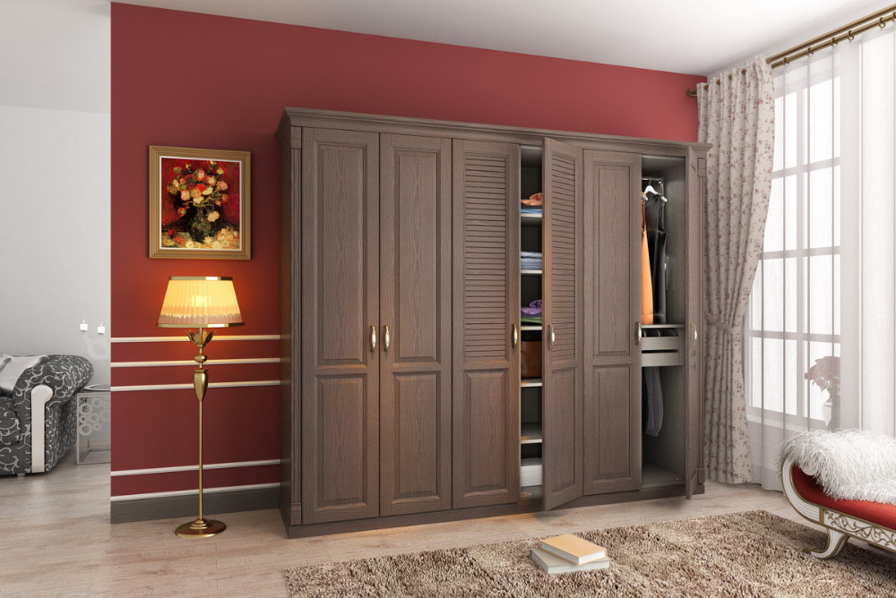 wooden MDF plywood melamine wardrobe armoire with modern style