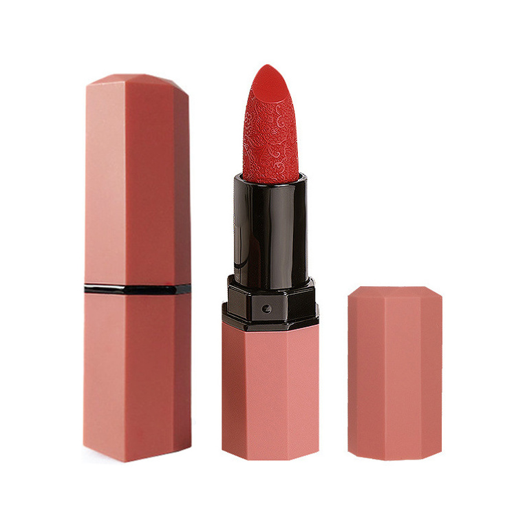 MAXFINE OEM Carved Lipstick Matte Cheap Moisten Matte Private Label Chinese Style Lipstick For Daily Makeup