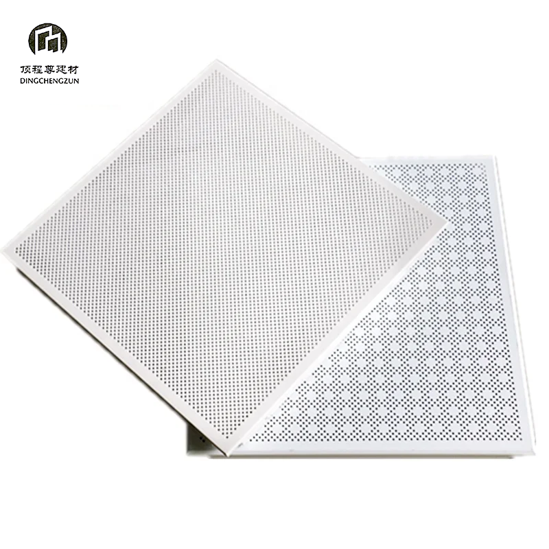 Noise Reduction White Perforated Aluminum Panel Metal False Suspended aluminum Ceiling