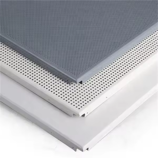 Noise Reduction White Perforated Aluminum Panel Metal False Suspended aluminum Ceiling