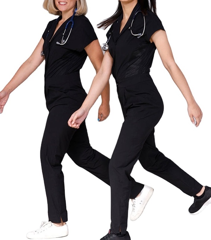 Factory Direct Top Quality Hospital Uniforms Jumpsuit Design Female Custom Scrubs