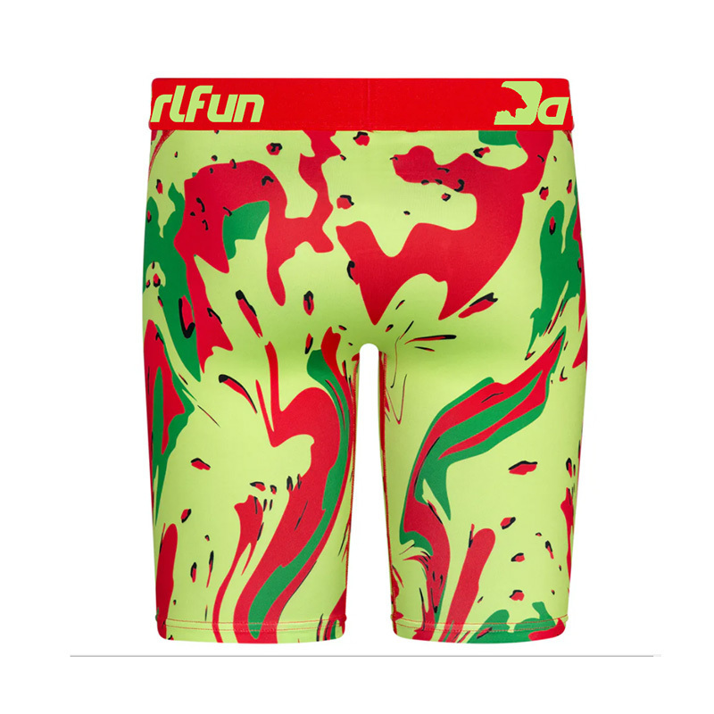 American Popular  Printed Sporting Long Leg Shorts Quick-dry Mens Underwear Boxer Briefs