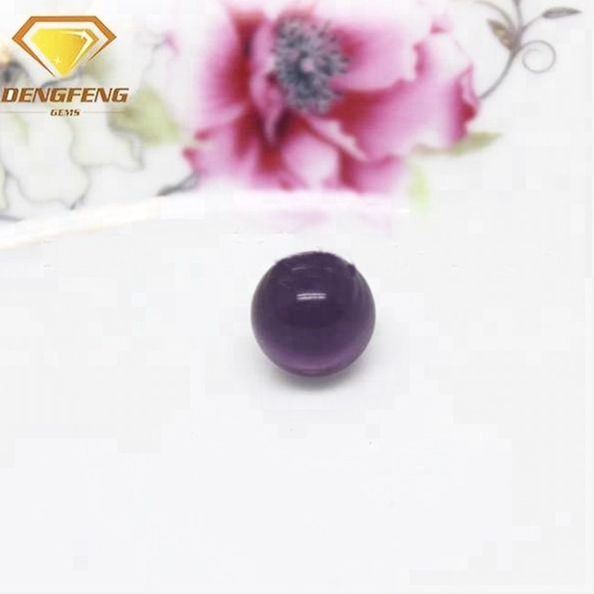 Machine Cut Ball Shape Hydro Round Amethyst Quartz Beads