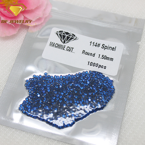 Synthetic Color Gemstone Round Brilliant Cut 114# Blue Spinel