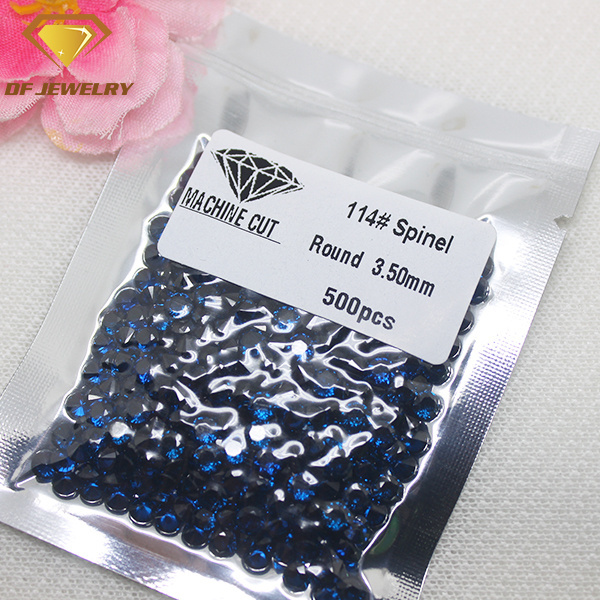 Synthetic Color Gemstone Round Brilliant Cut 114# Blue Spinel