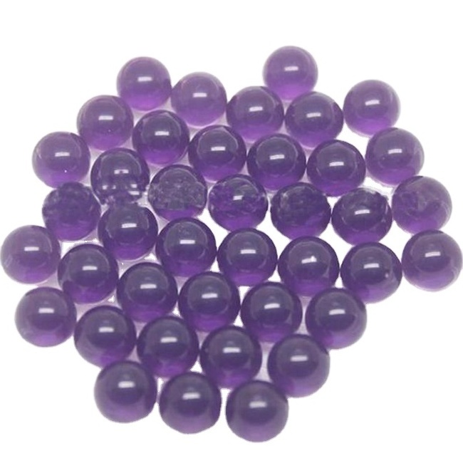 Machine Cut Ball Shape Hydro Round Amethyst Quartz Beads