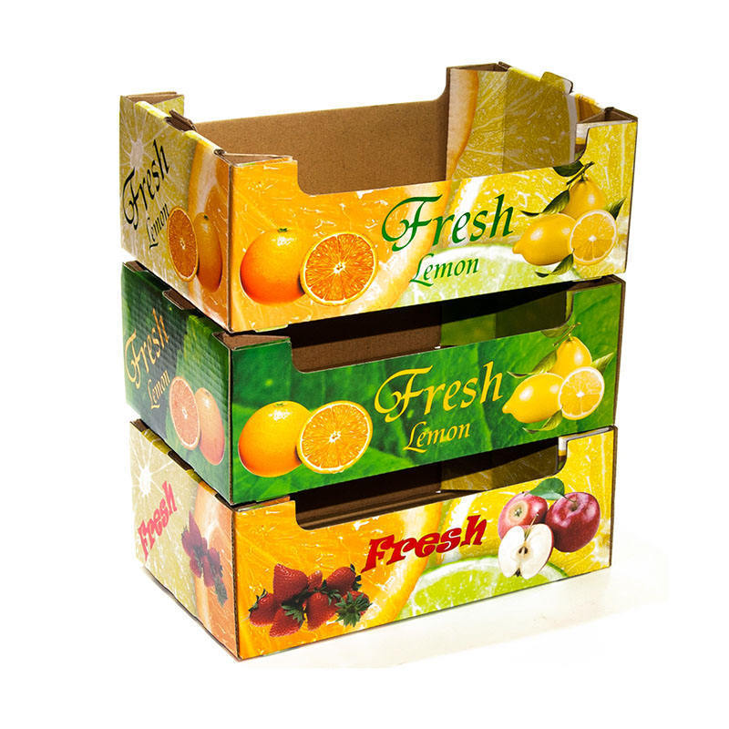 New Arrival Wholesale Custom Corrugated Folding Fruit Vegetable Box Mango Apple Orange Banana Shipping Box Packaging With Logo