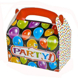 Custom printing colorful wholesale corrugated paper wedding birthday party candy gift gable box