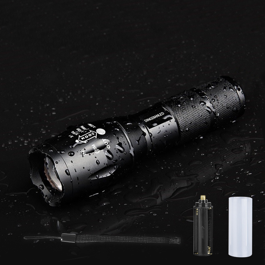 18650 Rechargeable Battery/AAA T6 Tactical Flashlights 5-Mode 8000LM Aluminum Waterproof Zoomable LED Flashlight Torch light