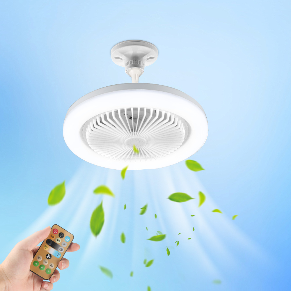 LED Ceiling Light 3 Strong Wind Spewaterproofe27 Ceiling Fan Light PC NEW Mabsrn AC110-265V Dimmable 3 Colors 80 Remote Control