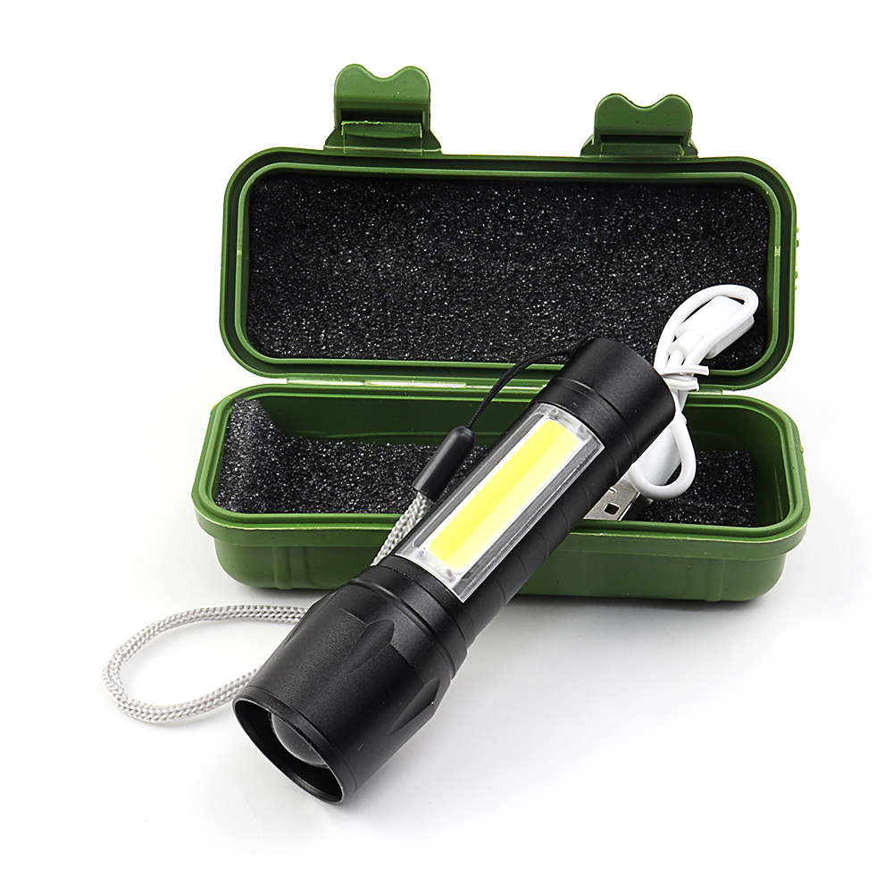 Dingdian LED Tactical LED Flashlight Torch 3 Modes Dimmable Portable LED Flashlight USB Rechargeable Flashlight for Fishing 80