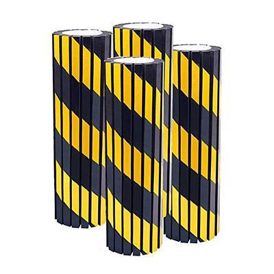 Vehicle Parking Corner Garage Pole Padding for Garage Parking Lot, Black Yellow,4 Pack Pole Guard