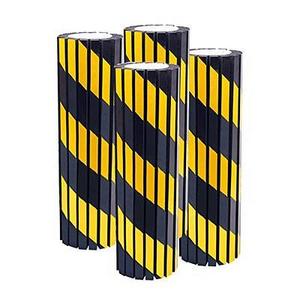 Vehicle Parking Corner Garage Pole Padding for Garage Parking Lot, Black Yellow,4 Pack Pole Guard