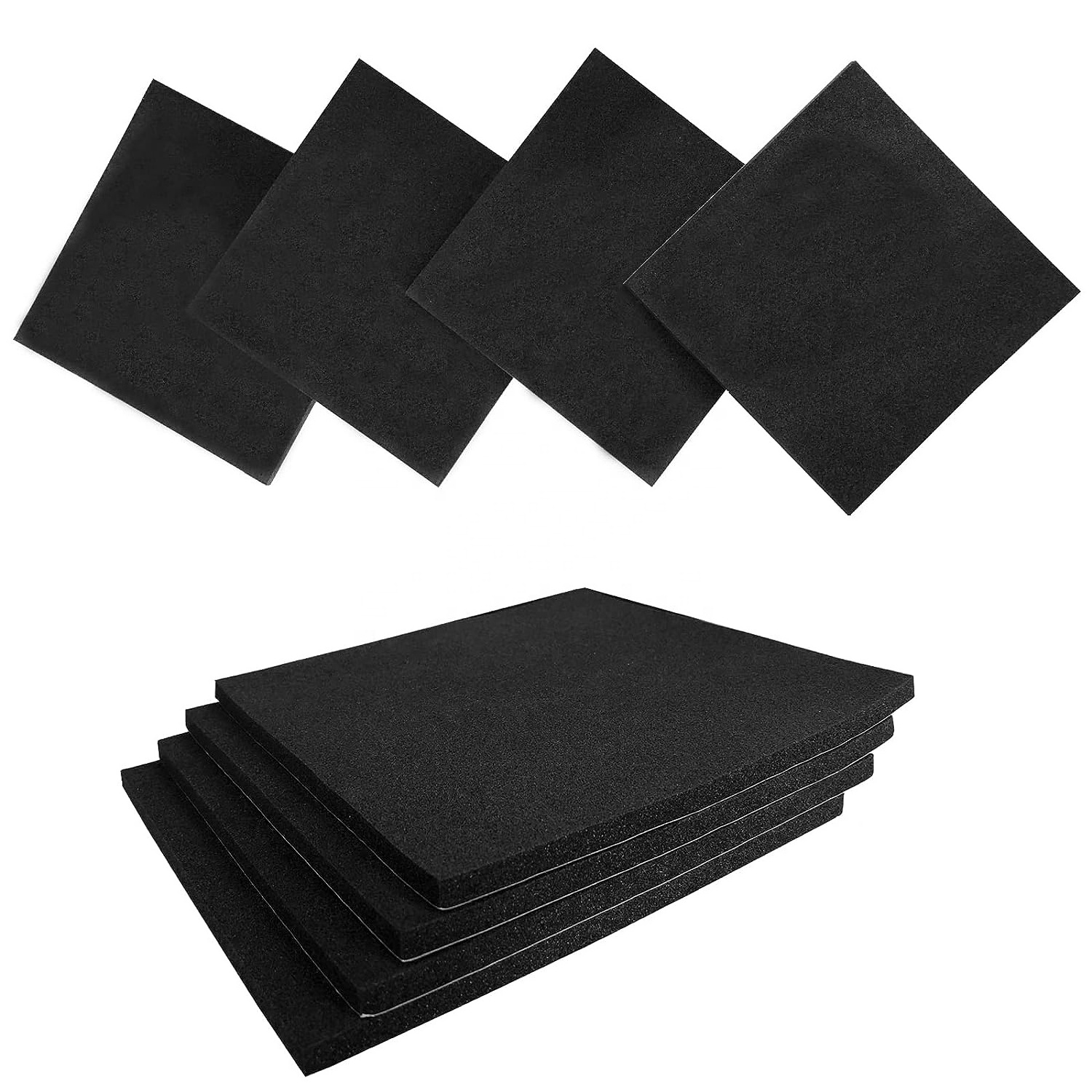 Closed Cell Foam Neoprene Rubber Sheets Insulation Anti Vibration Non-Slip Foam Rubber Pads Furniture Floor Protector Pads Black