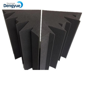 Adhesive Black Bass Trap Studio Corner Wall 12" X 7" X 7" (4 PACK) Acoustic Foam