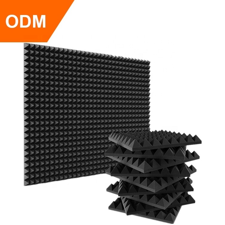 High Density Noise Reduction Fireproof Soundproofing Pyramid Soundproof  Acoustic Foam Panels