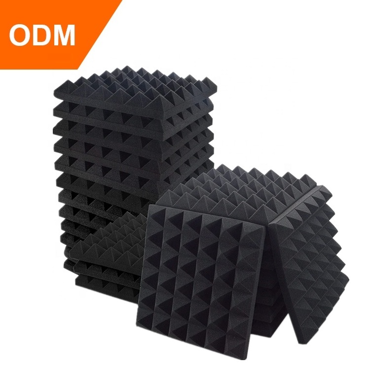 High Density Noise Reduction Fireproof Soundproofing Pyramid Soundproof  Acoustic Foam Panels