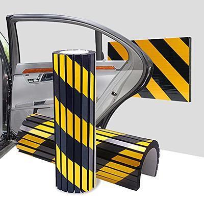 Vehicle Parking Corner Garage Pole Padding for Garage Parking Lot, Black Yellow,4 Pack Pole Guard