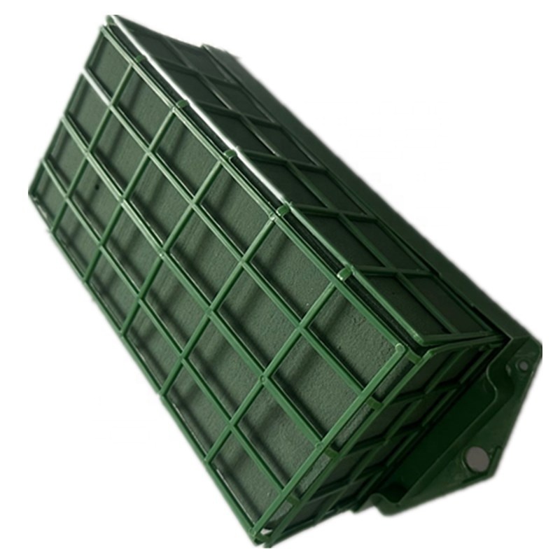 2pcs Square Floral Foam Cage Flower Holder Green Water Absorption preserved fresh flower foam