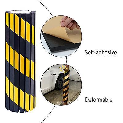 Vehicle Parking Corner Garage Pole Padding for Garage Parking Lot, Black Yellow,4 Pack Pole Guard