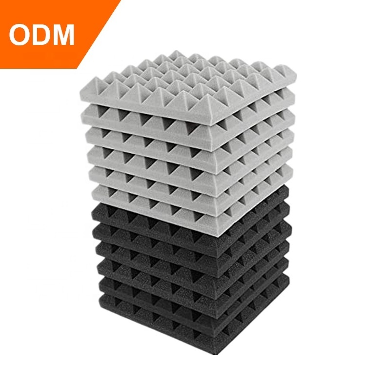 High Density Noise Reduction Fireproof Soundproofing Pyramid Soundproof  Acoustic Foam Panels