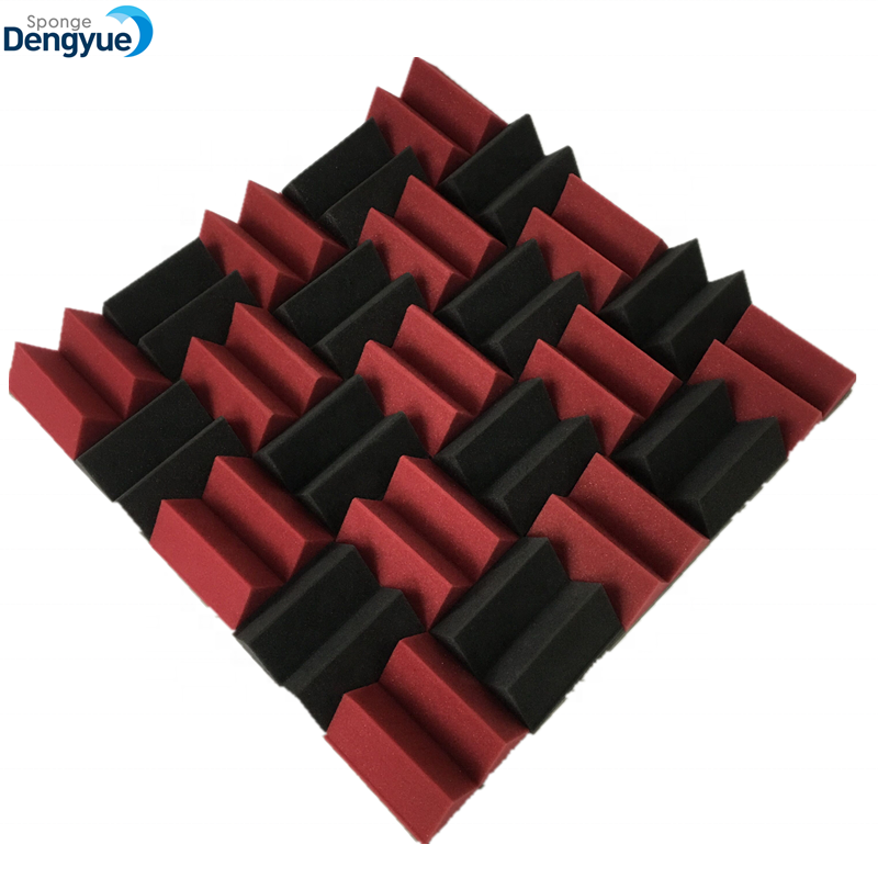 Black wavy sound proof pad rubber foam soundproofing home studio