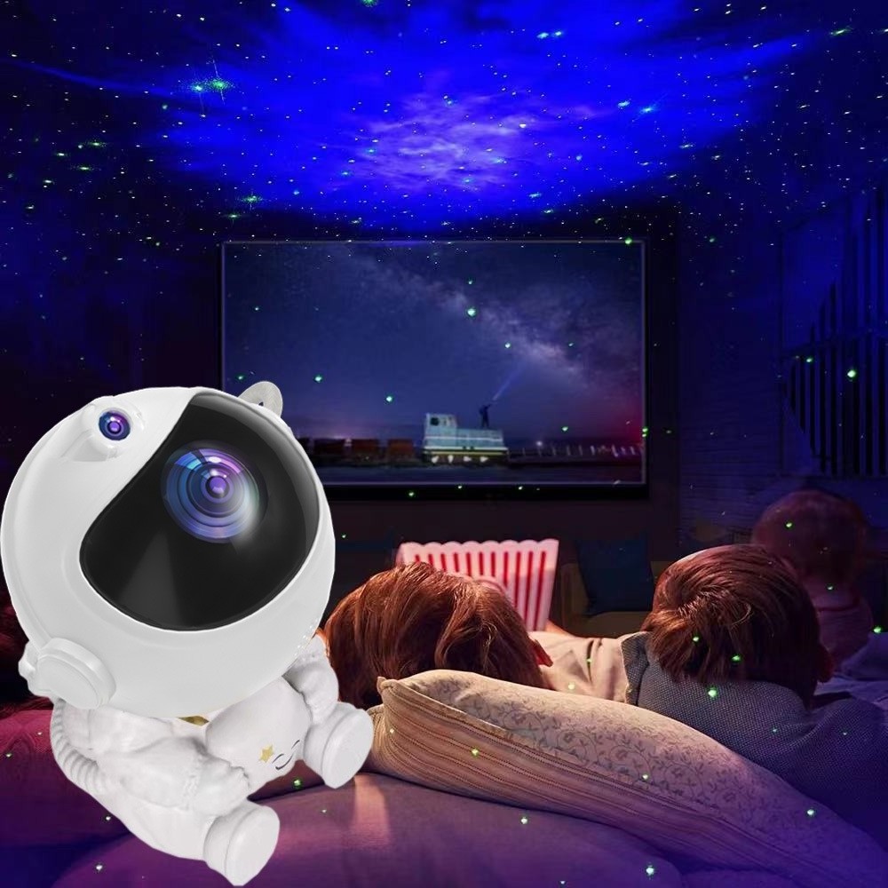 Smart Home LED Night Ceiling Light with Cloud Sky Aurora Starry Star Galaxy Projector Plastic Table Lamp for Bedroom