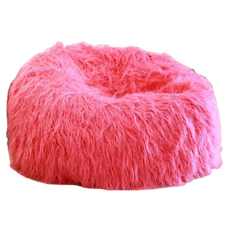 Customise size faux fox fur furniture outdoor bean bag