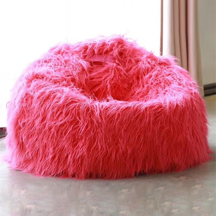 Customise size faux fox fur furniture outdoor bean bag