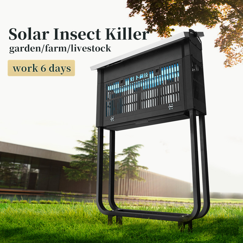 villa garden Low carbon solar powered smart moskito control LED uv light mosquito killer