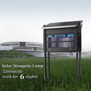 32000 mAh large capacity luxury Smart timing 365nm UVA LED solar mosquito killer lamp solar bug zapper outdoor for hotel garden