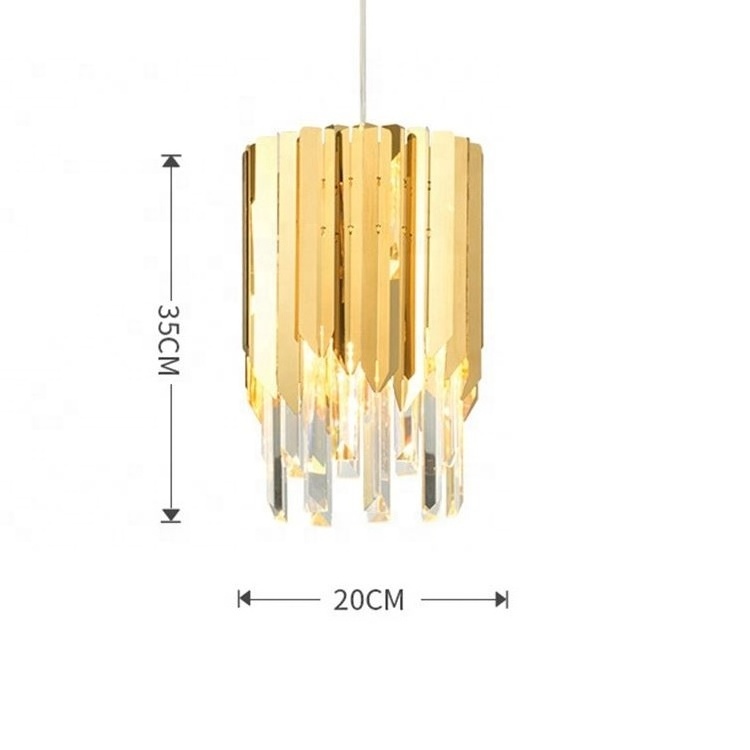 Designer nordic metal ceiling lights led hanging lighting crystal chandeliers pendent light for kitchen island/bar/dining room