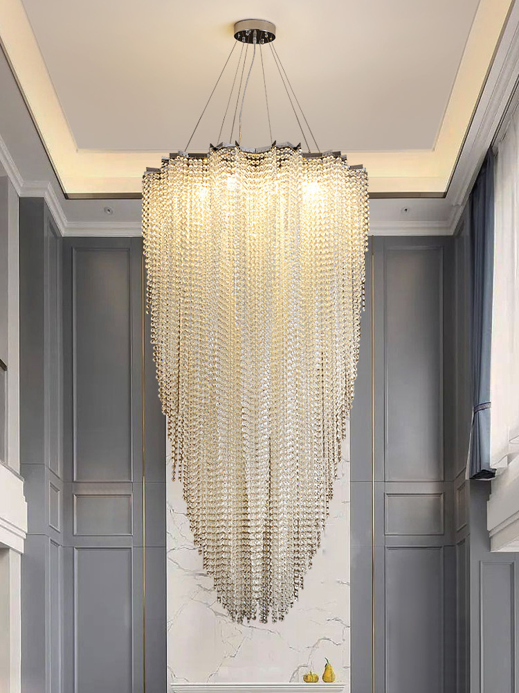 Crystal Flush Mount Chandelier Fixture Crystal Chandelier Lighting Ceiling Lamp For Hallway