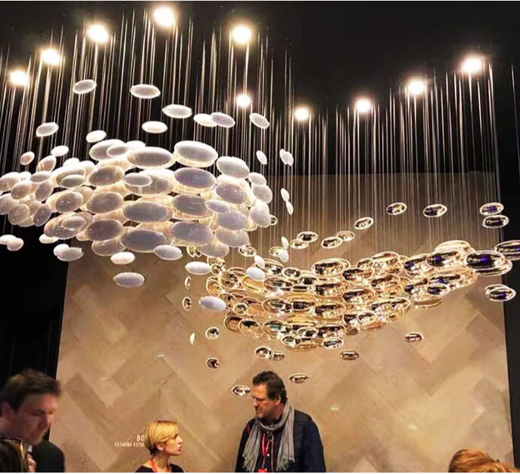 Custom Indoor Decoration Fixture Exhibition Hall Ballroom Hotel Project Modern Led Chandelier