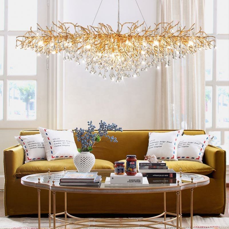 Luxury Home Decoration Living Room Hang Lamp K9 Crystal Lobby Modern Led Crystal Chandelier Lighting Pendent Light Pendant Lamp